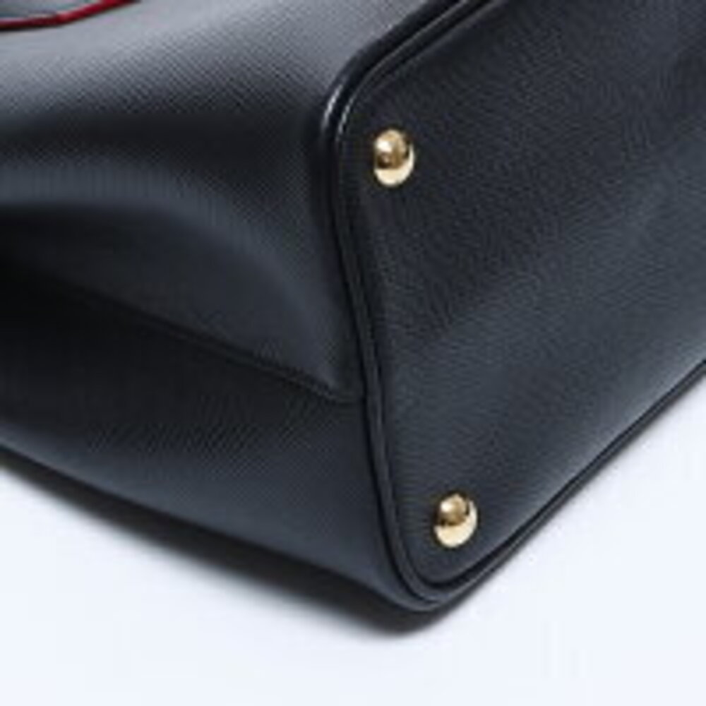 Prada Double Saffiano leather Shoulder bag black - Picture 6 of 13